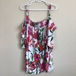 INC Top White Floral Off The Shoulder Blouse